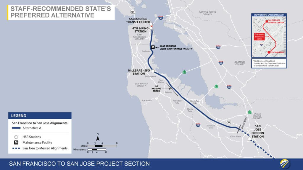 San Francisco to San Jose Project Section: Staff-Recommended State's Preferred Alternative