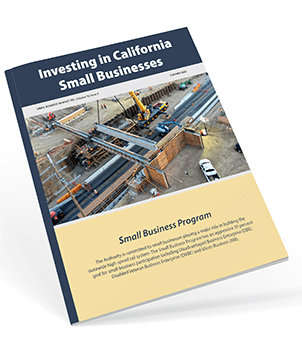 cover page of small business newsletter with construction image